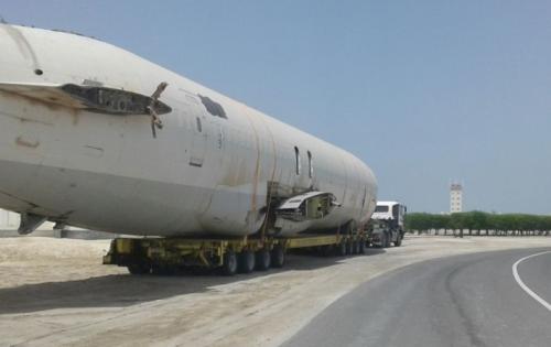 Turk Heavy Transport Deliver Aircraft Body in Bahrain