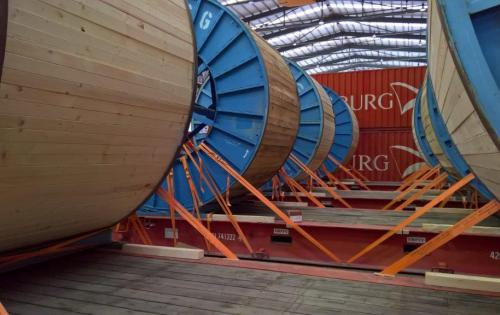 ITS Ship Large Cable Reels to the UAE