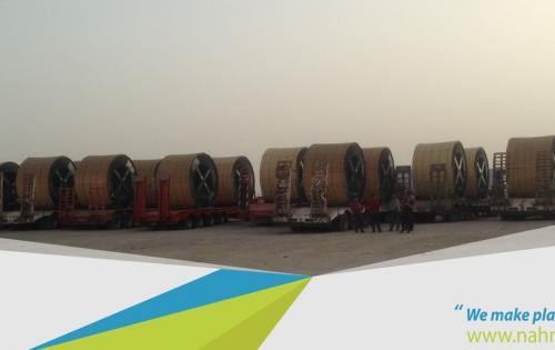 Al Nahrain Transport Large Cable Reels in Iraq